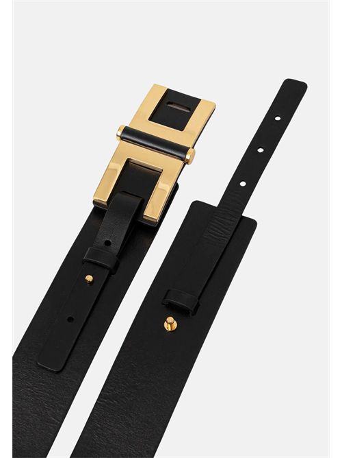 Cintura in pelle con dettaglio logo ELISABETTA FRANCHI | CT50S61E2/110